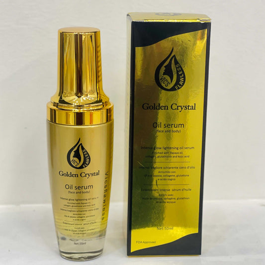 Golden crystal oil serum body and face Lightening oil Vicsflawless 