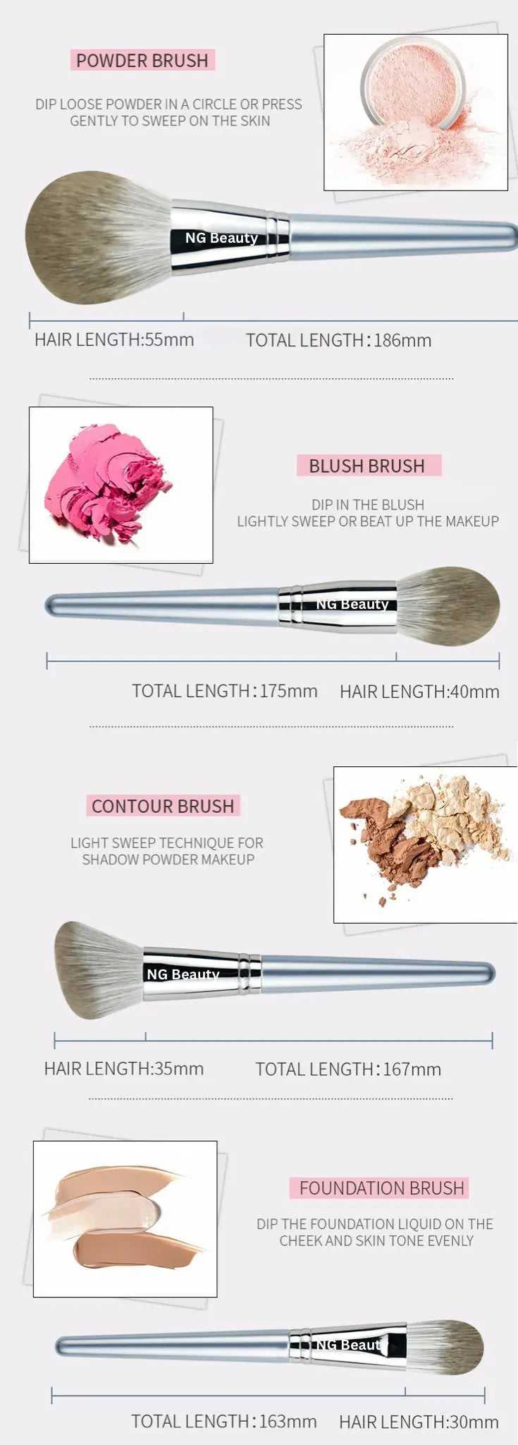 Makeup Brush Set Vicsflawless 